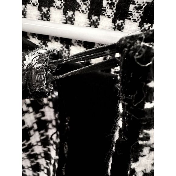 Vintage IZ Byer Black Long Sleeve Mini Dress with Houndstooth Shrug size Small - Picture 8 of 10